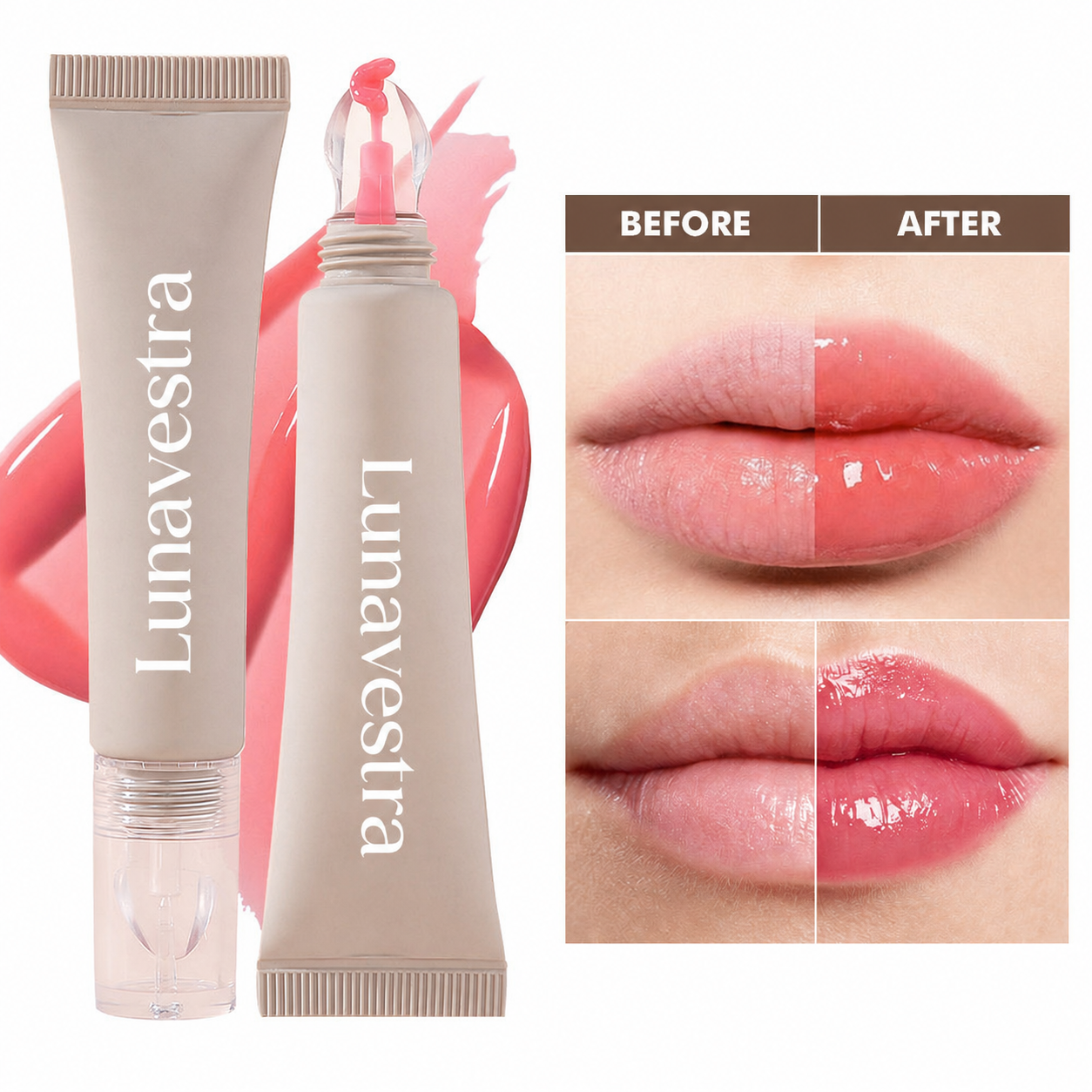 Tinted Lip Gloss with Silicone Applicator