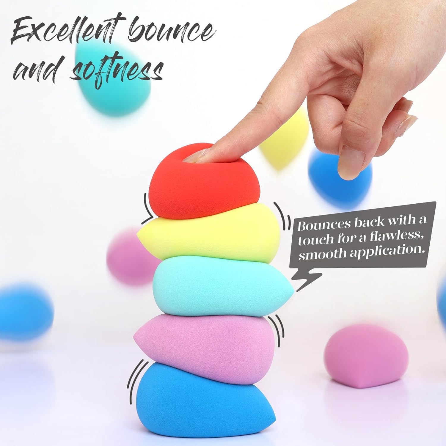 Makeup Sponge Blender -- Teardrop Beauty Sponge for Foundation and Full Face Application