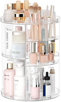 360° Rotating Makeup Organiser -- Clear Acrylic Vanity Storage with 8 Adjustable Layers