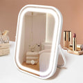 LED Vanity Mirror with Touch Control and 360° Rotation – USB Rechargeable