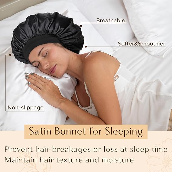 Satin Sleep Bonnet – Double Layer, Reversible