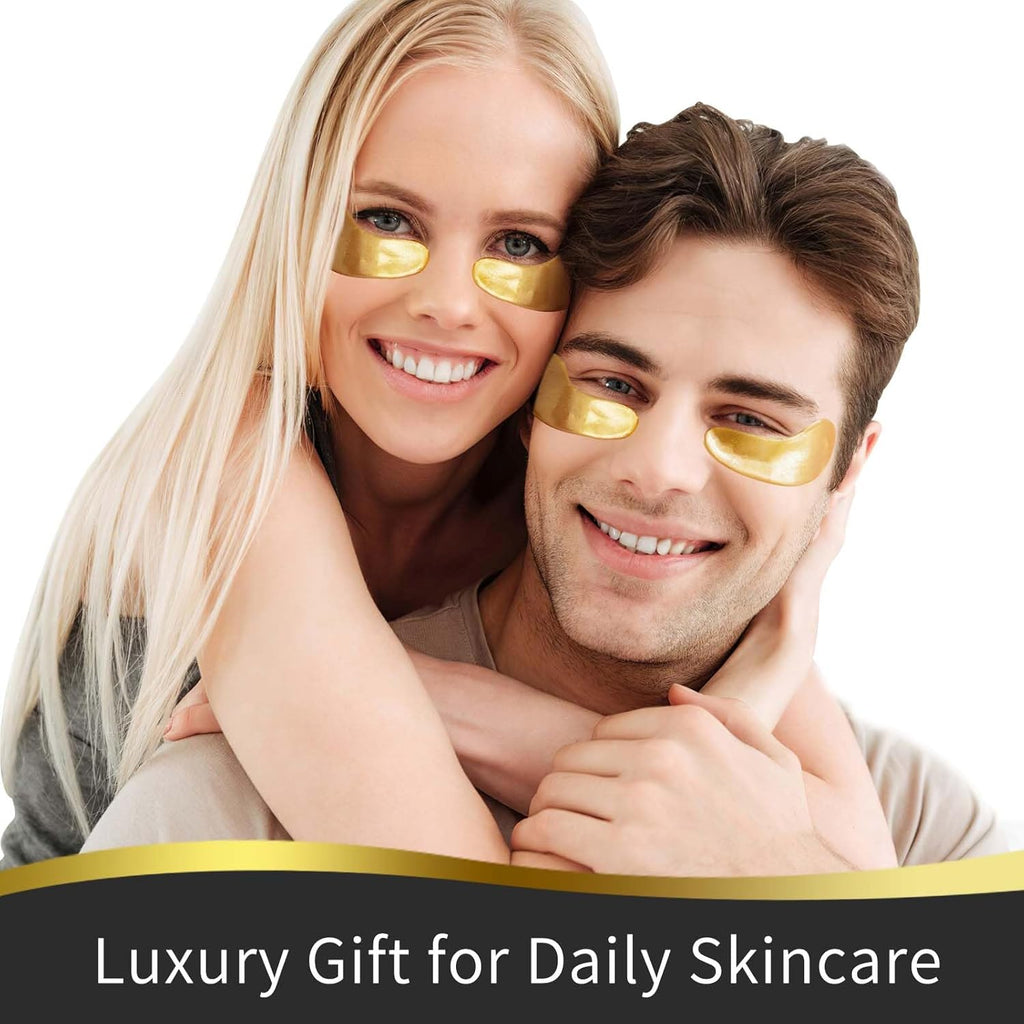 Under Eye Patches -- Hydrating Eye Mask with Hyaluronic Acid, Rose, Aloe Vera and Gold -- 40 Pairs