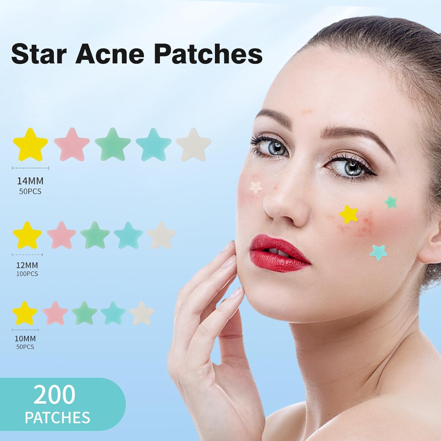 Star-Shaped Blemish Patches – Hydrocolloid, Pack of 200