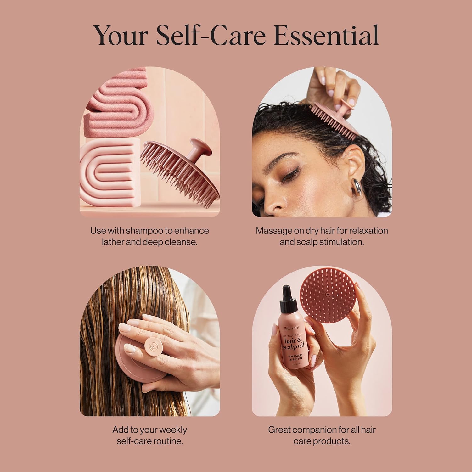 Scalp Exfoliator Massage Brush – Recycled Plastic